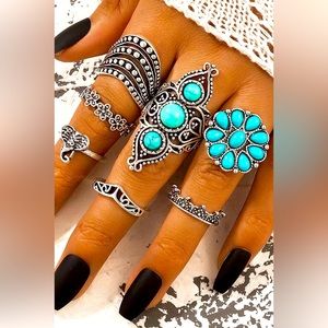 Floral geometric rings